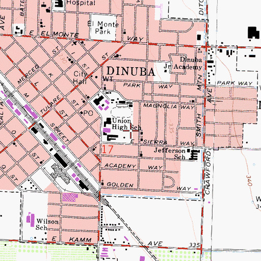 Topographic Map of Pentecostal Church of God, CA