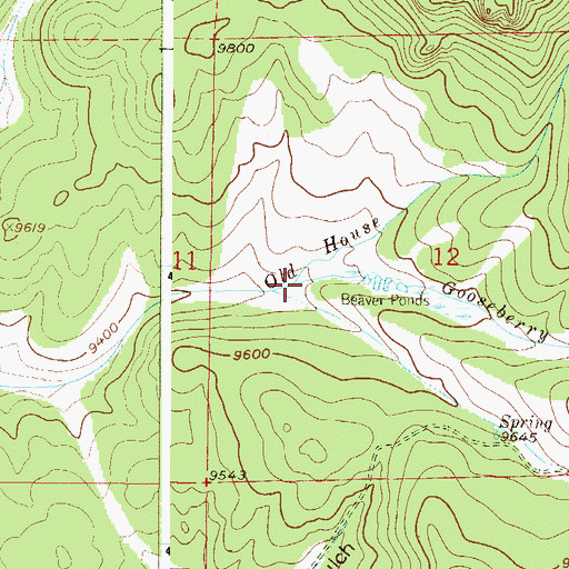 Topographic Map of Gooseberry Creek, CO