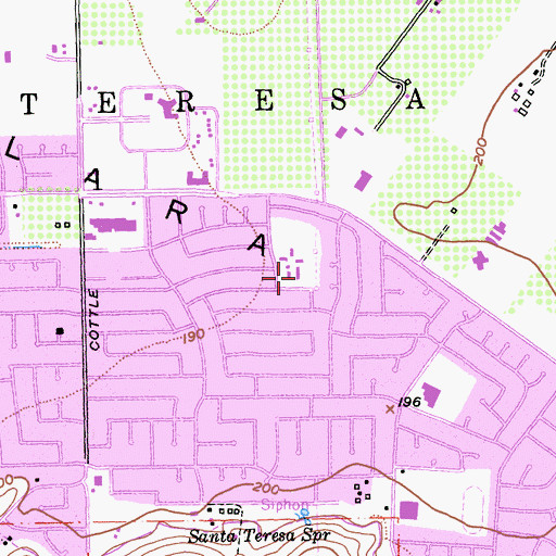 Topographic Map of Albertson Park, CA