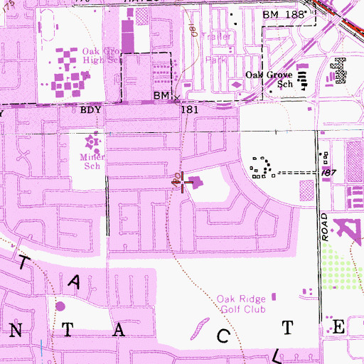 Topographic Map of Alex Anderson Elementary School, CA