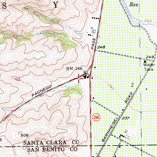 Topographic Map of Almaden Vineyards, CA