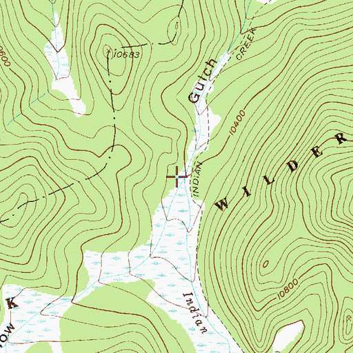 Topographic Map of Indian Creek, CO