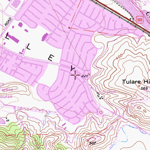 Topographic Map of Ambassadors for Christ Center, CA