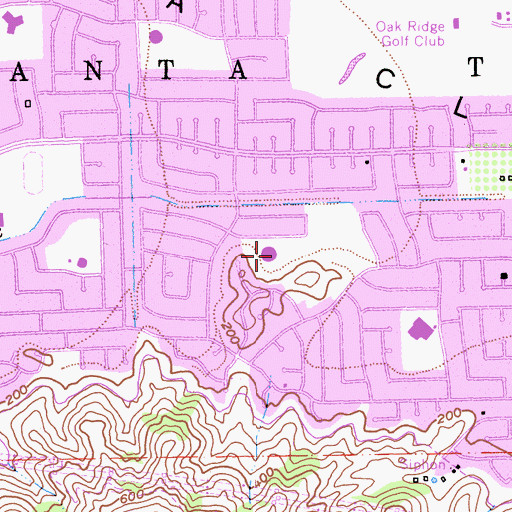Topographic Map of Blossom Valley Elementary School (historical), CA