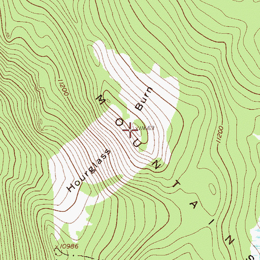 Topographic Map of Hourglass Burn, CO