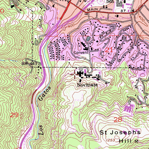 Topographic Map of California Province of the Society of Jesus Jesuit Center Library, CA