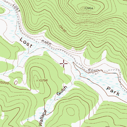 Topographic Map of Lost Park, CO