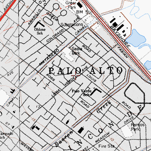 Topographic Map of Chabad of Greater South Bay, CA