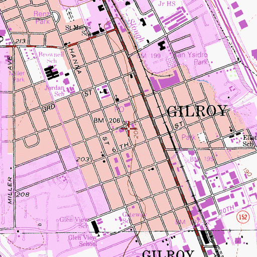 Topographic Map of Christian Assembly Church, CA