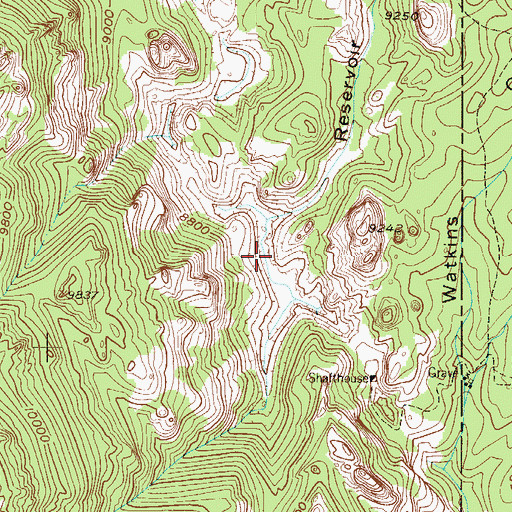 Topographic Map of Lost Creek, CO