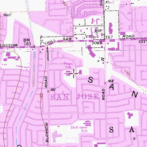 Topographic Map of The Church of Jesus Christ of Latter Day Saints, CA