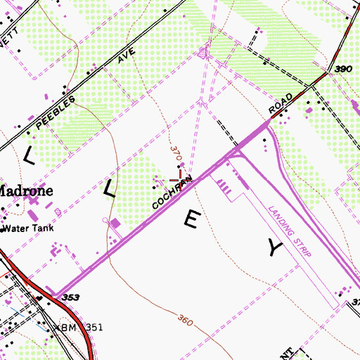 Topographic Map of Cochrane Plaza Shopping Center, CA