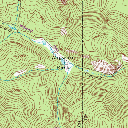 Topographic Map of Wigwam Park, CO