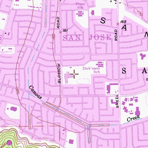 Topographic Map of Comanche Park, CA