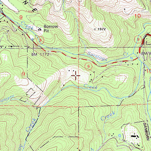 Topographic Map of Congress Springs Vineyards, CA