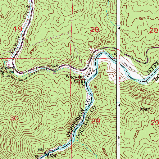 Topographic Map of Wigwam Creek, CO