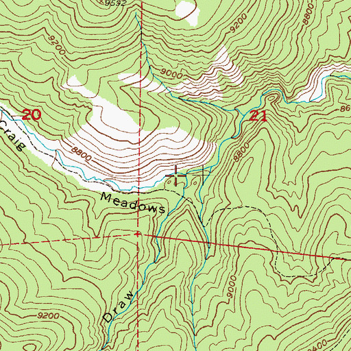 Topographic Map of Bluestem Draw, CO