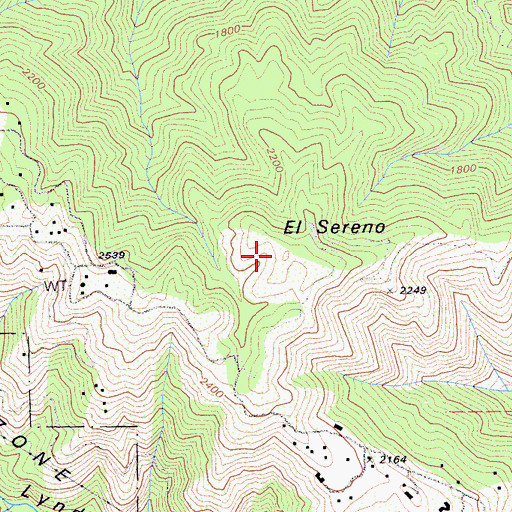 Topographic Map of El Sereno Open Space, CA
