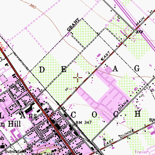 Topographic Map of El Toro Elementary School, CA