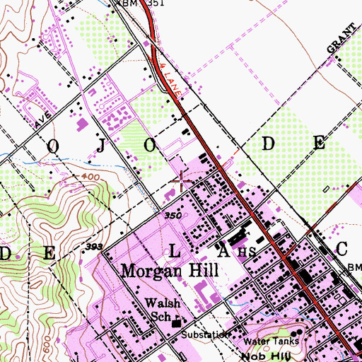 Topographic Map of First Assembly of God Church, CA