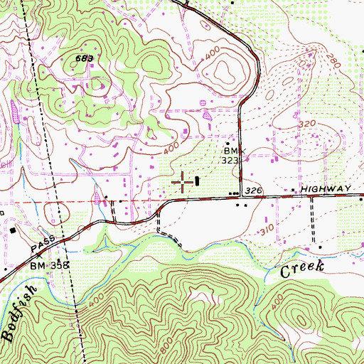 Topographic Map of Fortino Winery, CA