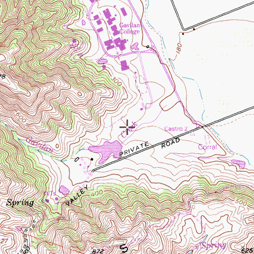 Topographic Map of Gavilan College Golf Course, CA