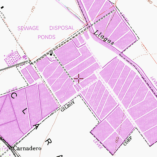 Topographic Map of Gilroy Wastewater Treatment Plant, CA