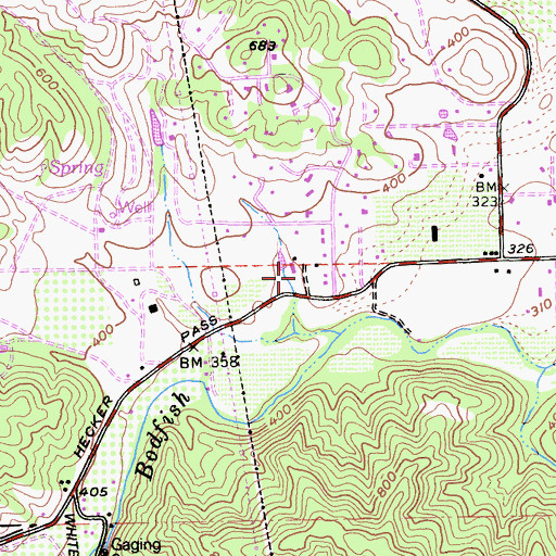 Topographic Map of Hecker Pass Winery, CA