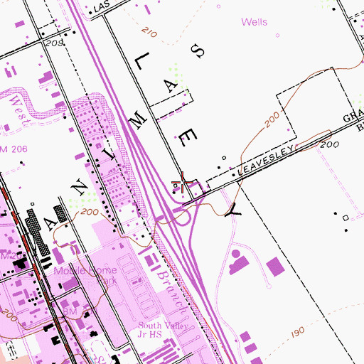 Topographic Map of Horizon Outlet Shopping Center, CA
