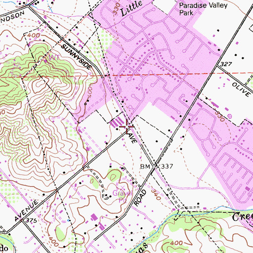 Topographic Map of Howard Wiechert Park, CA