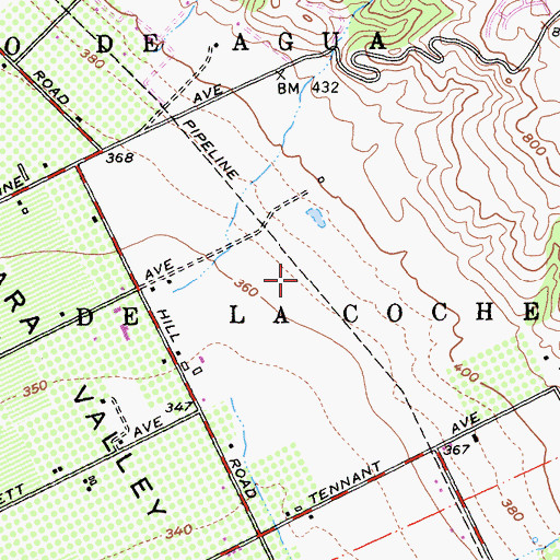 Topographic Map of Jackson Oaks Park, CA