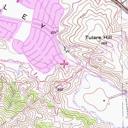 Topographic Map of Laguna Seca Community Garden, CA