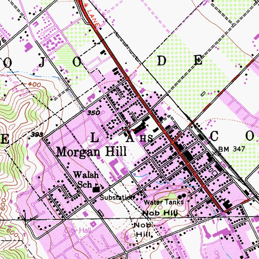 Topographic Map of Lewis H Britton Middle School, CA