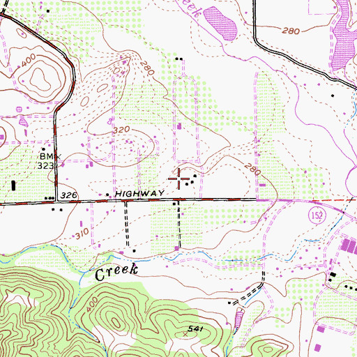 Topographic Map of Live Oaks Winery, CA