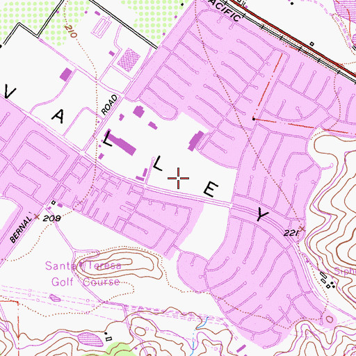 Topographic Map of Los Paseos Park, CA