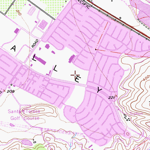 Topographic Map of Martin Murphy Middle School, CA