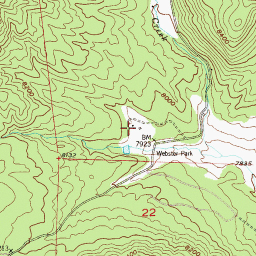Topographic Map of Dream Valley Ranch, CO