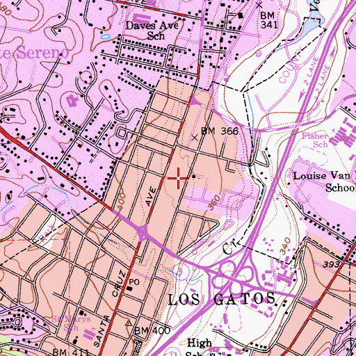 Topographic Map of Nazarene Chapel, CA