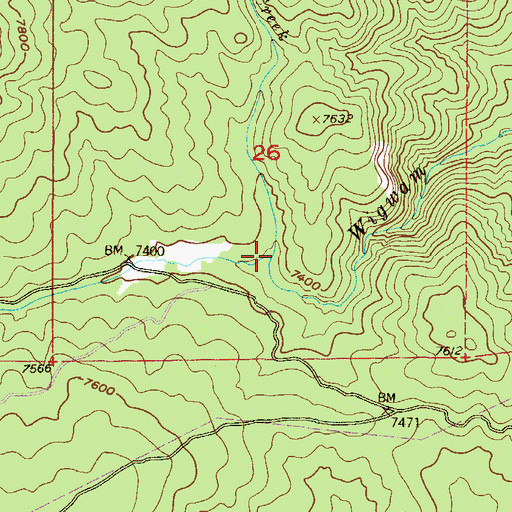 Topographic Map of Cabin Creek, CO