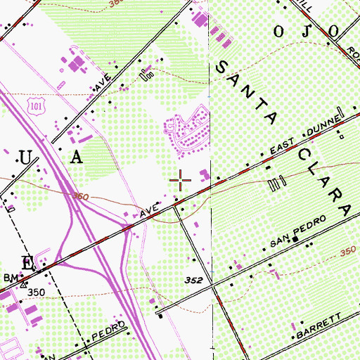 Topographic Map of Nordstrom Elementary School, CA