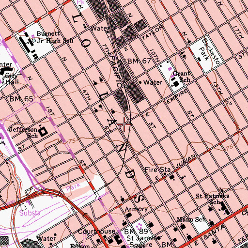 Topographic Map of Northside Community Center, CA