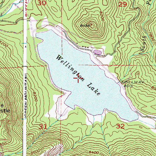 Topographic Map of Wellington Lake, CO