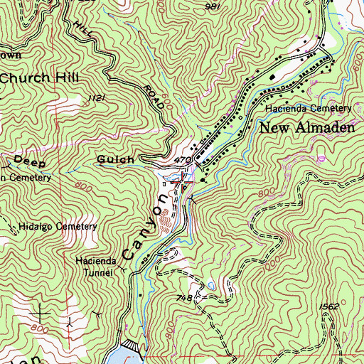 Topographic Map of Saint Anthony Church, CA