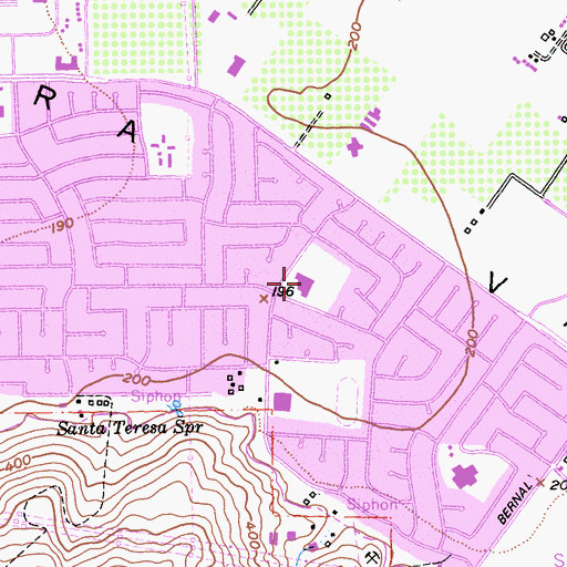 Topographic Map of San Anselmo Elementary School (historical), CA
