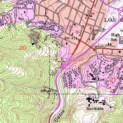 Topographic Map of Seventh Day Adventist Church, CA