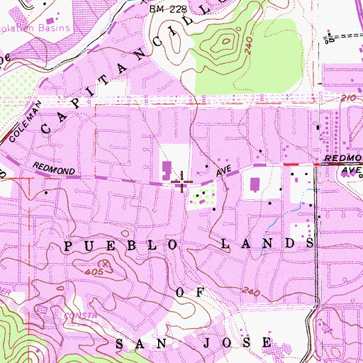 Topographic Map of Shepherd of the Valley Lutheran Church, CA