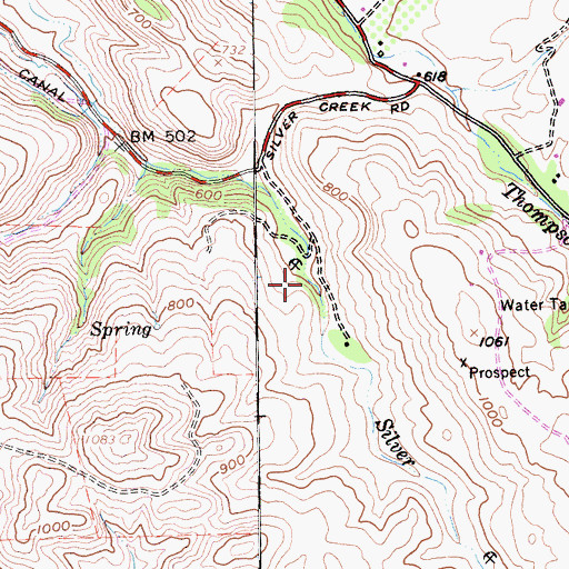 Topographic Map of Silver Creek Valley Country Club, CA