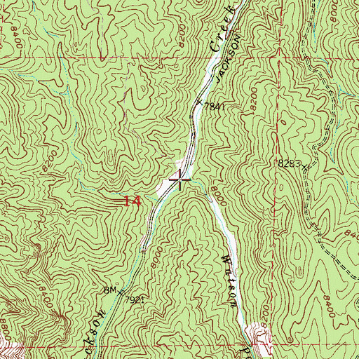 Topographic Map of Watson Park Creek, CO