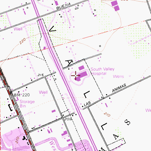 Topographic Map of Saint Louise Regional Hospital, CA