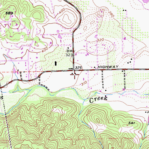 Topographic Map of Thomas Kruse Winery, CA
